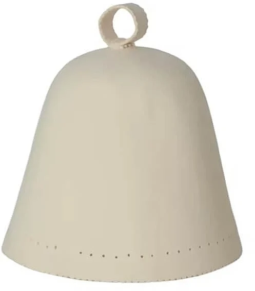 Cappello da sauna in lana merino naturale, écru
