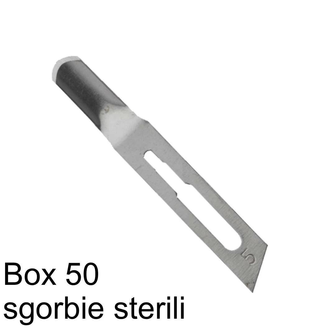 WICTOR LAME INOX SGORBIE STERILI BOX 50 PZ. N° 5