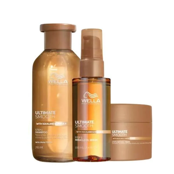 ULTIMATE SMOOTH SUPREME ANTI-FRIZZ KIT – SHAMPOO 250 ML. + SMOOTH MASK 150 ML. + MIRACLE OIL 100 ML