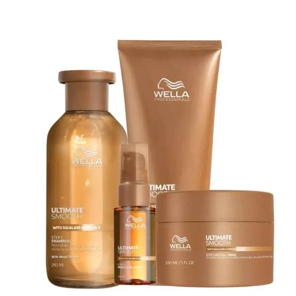 ULTIMATE SMOOTH COMPLETE ANTI-FRIZZ SET – SHAMPOO 250ML + MASK 150ML.+ CONDITIONER 200ML + OIL30 ML