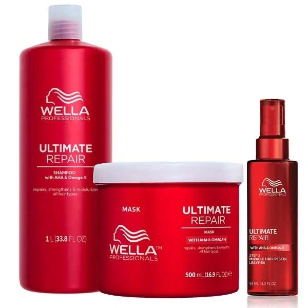 ULTIMATE REPAIR SALON PRO ROUTINE – SHAMPOO 1000 ML. + MASK 500 ML. + MIRACLE HAIR RESCUE 95 ML.