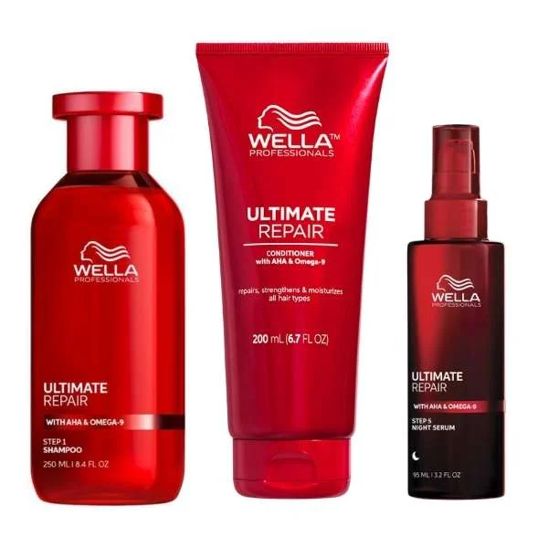 ULTIMATE REPAIR NIGHT RECOVERY KIT – SHAMPOO 250 ML. + CONDITIONER 200 ML. + NIGHT SERUM 95 ML.