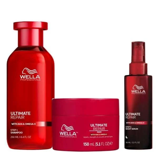 ULTIMATE REPAIR NIGHT MASK ROUTINE – SHAMPOO 250 ML. + MASK 150ML. + NIGHT SERUM 95 ML.