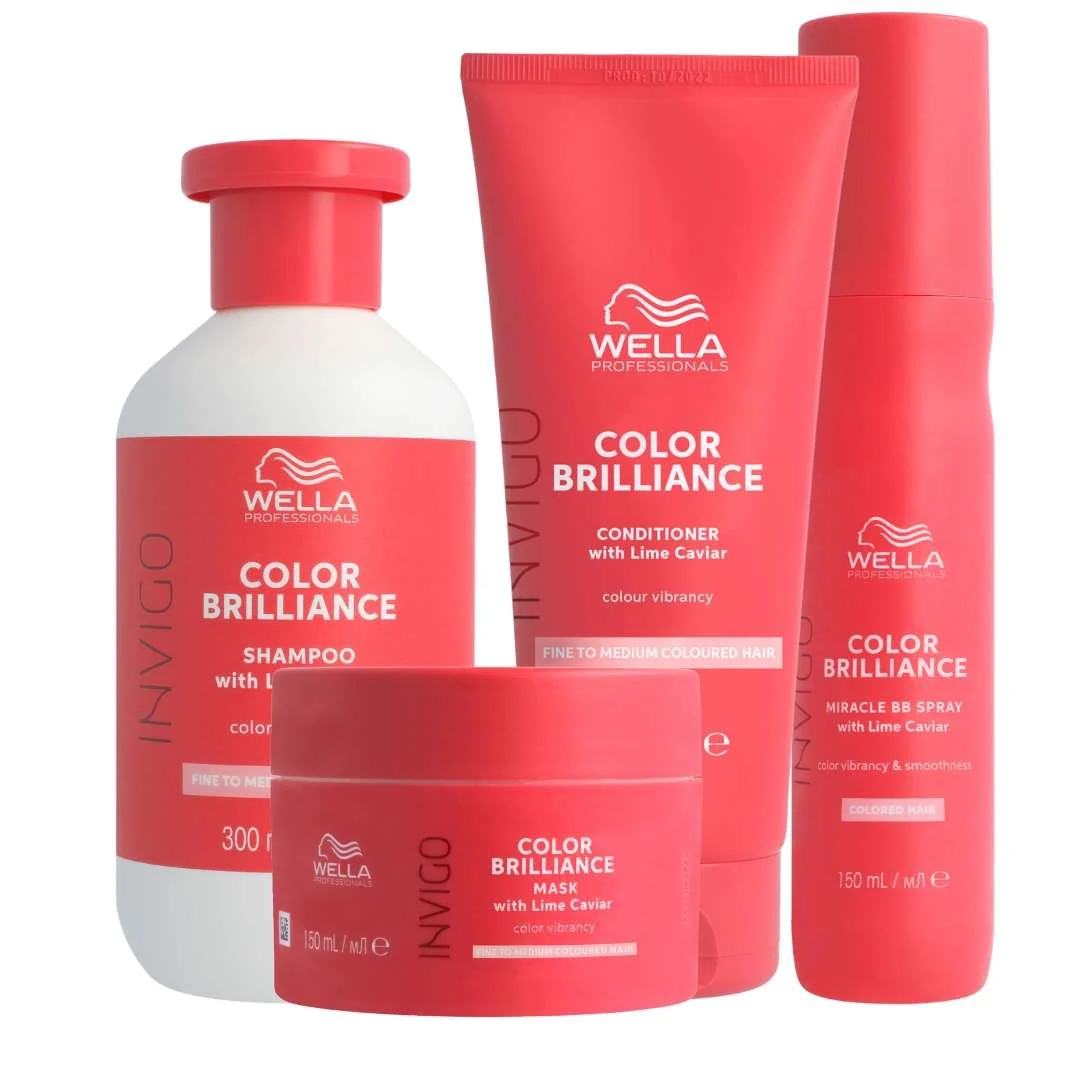 INVIGO COLOR BRILLIANCE SHAMPOO CAPELLI FINI 300ML + MASK 150ML + CONDIT. 200ML + MIRACLE BB