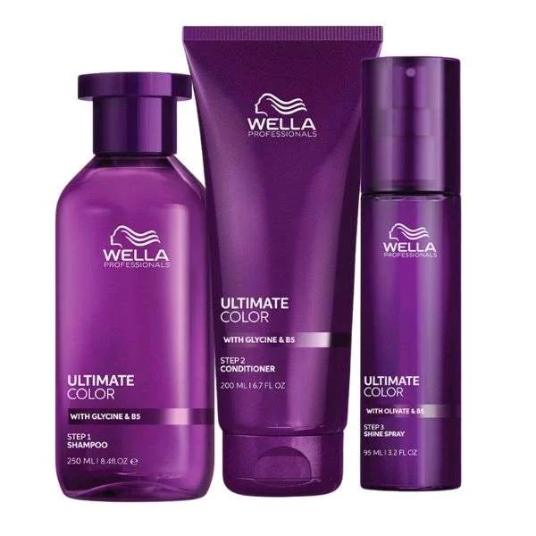 ULTIMATE COLOR STEP 1 SHAMPOO 250ML + STEP 2 CONDITIONER 200ML + STEP 3 SHINE SPRAY 95 ML