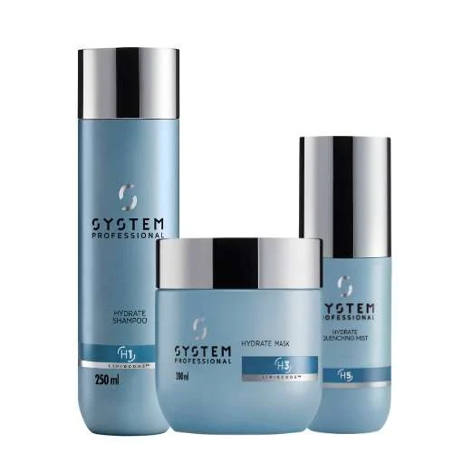 SYSTEM PROFESSIONAL HYDRATE – SHAMPOO 250 ML. + MASCHERA 200 ML. + SPRAY 125 ML.