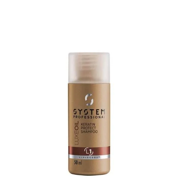 SYSTEM PROFESSIONAL LUXEOIL KERATIN PROTECT SHAMPOO L1 – SHAMPOO CON CHERATINA 50 ML.