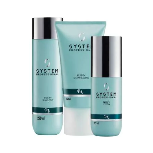 SYSTEM PROFESSIONAL PURIFY ANTIFORFORA – SHAMPOO 250 ML. + SCRUB 150 ML. + LOZIONE 125 ML.