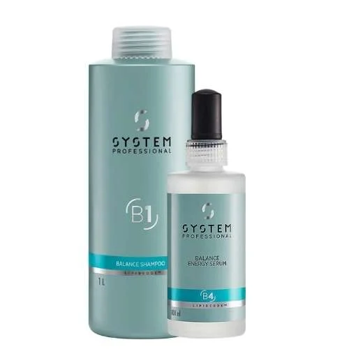 SYSTEM PROFESSIONAL BALANCE TRATTAMENTO ANTICADUTA – SHAMPOO 1000ML + SIERO ENERGY RINFORZANTE