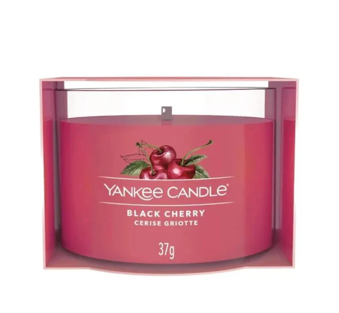 YANKEE CANDLE Votiva in Vetro – Black Cherry