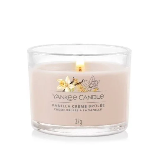 YANKEE CANDLE Votiva in Vetro – Vanilla Crème Brûlée