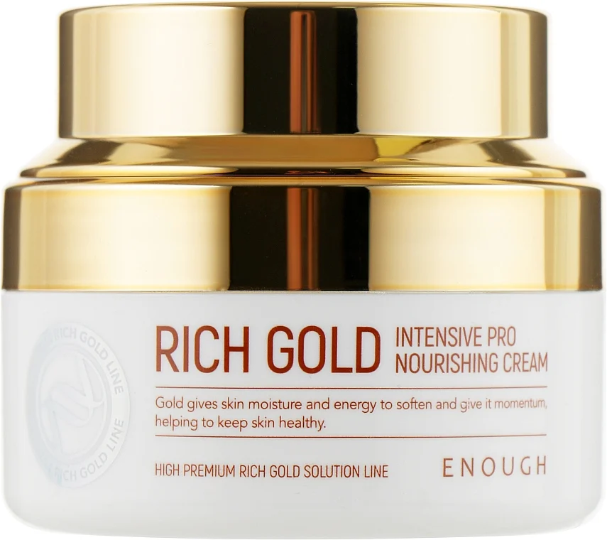 Crema viso nutriente intensiva a base di ioni d'oro