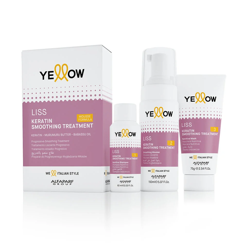 ALFAPARF YELLOW LISS KERATIN SMOOTHING TREATMENT TRATTAMENTO LISCIANTE PROGRESSIVO