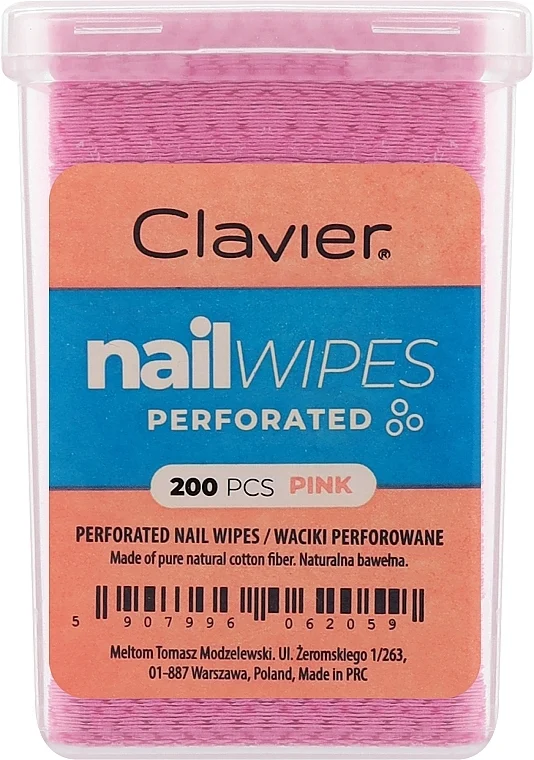 Salviette per unghie, rosa perforati