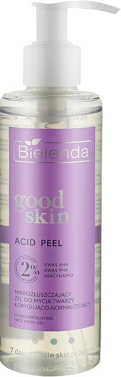 Gel detergente microesfoliante correttivo e normalizzante