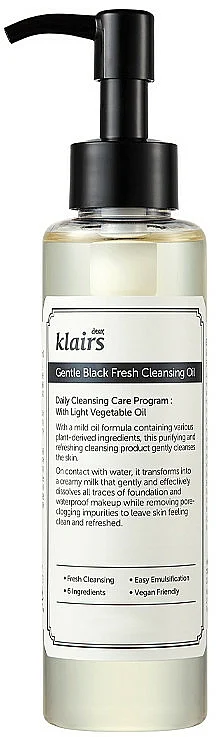 Dear Klairs Gentle Black Fresh Cleansing Oil