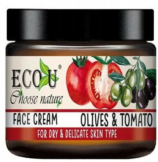 Crema viso per pelli secche e sensibili, "Pomodoro e Olive"